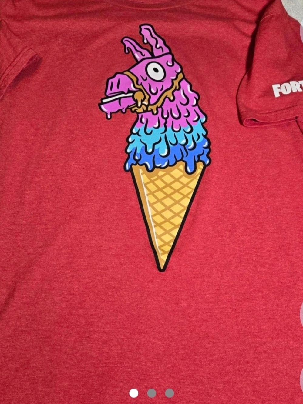 Fortnite Loot Llama Ice Cream Graphic T-Shirt